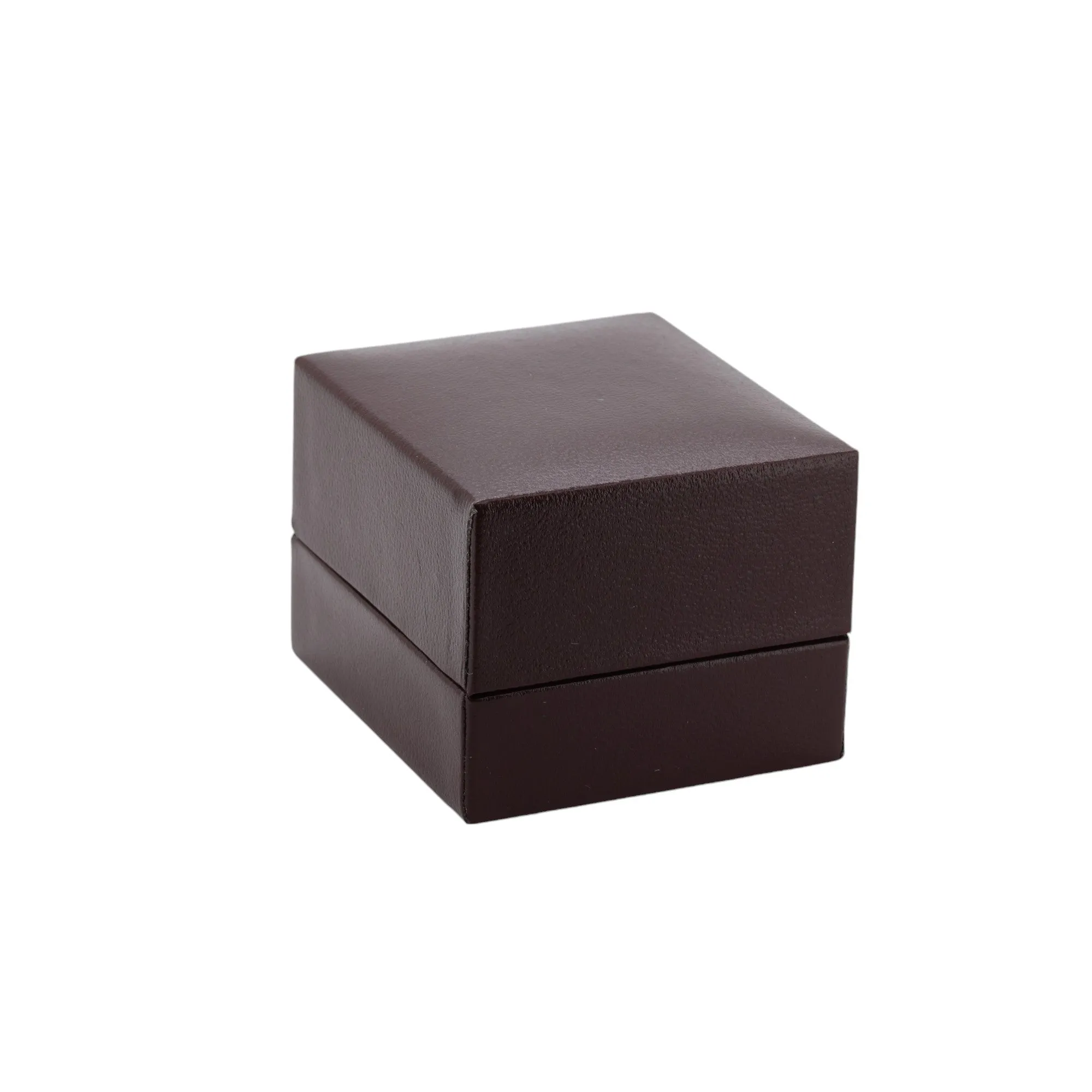 🆕📦 Leatherette Box with Ring Slot. Inner Satin Lid & Flock Base (Burgundy Outer, Cream Inner)