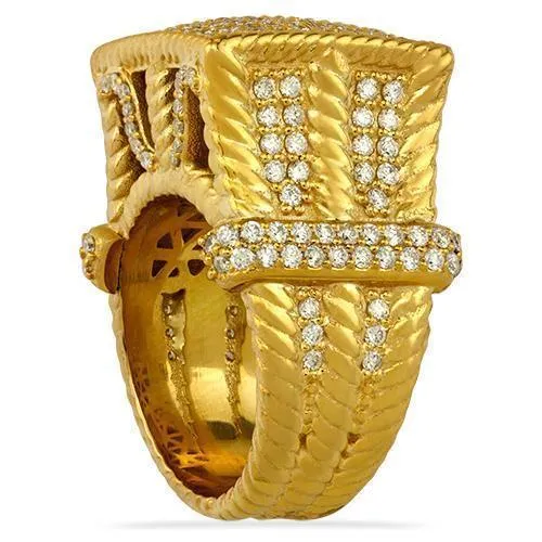 14k Yellow Gold Mens Diamond Ring 2.50 Ctw