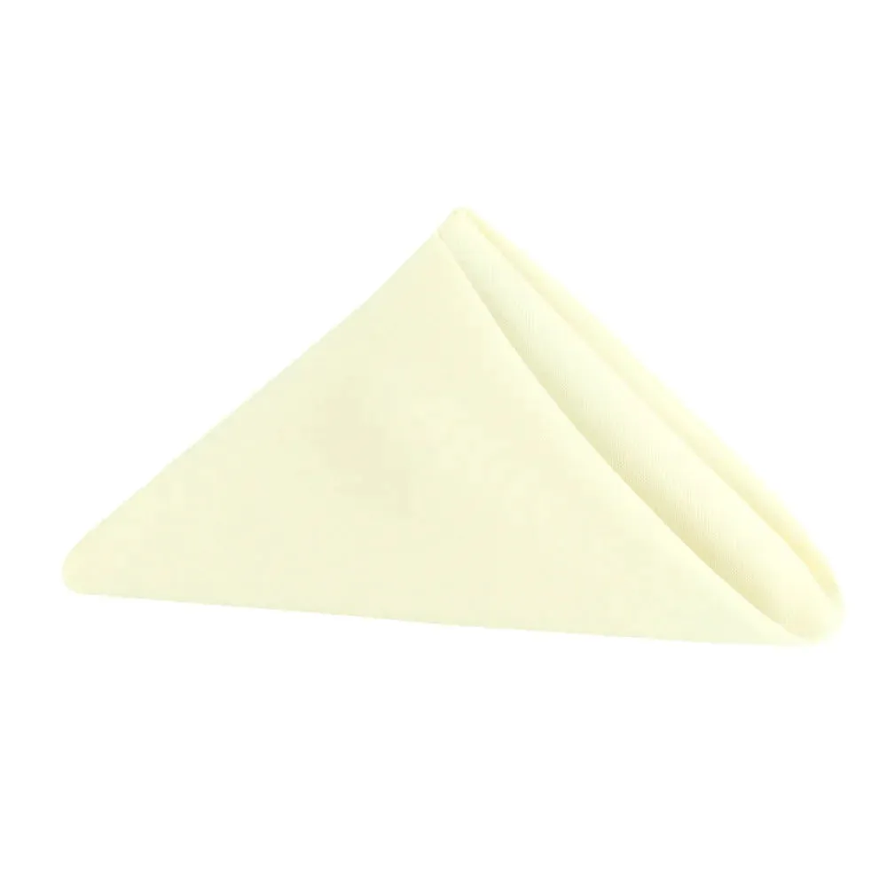 17"x17" Economy Polyester Napkin - Ivory