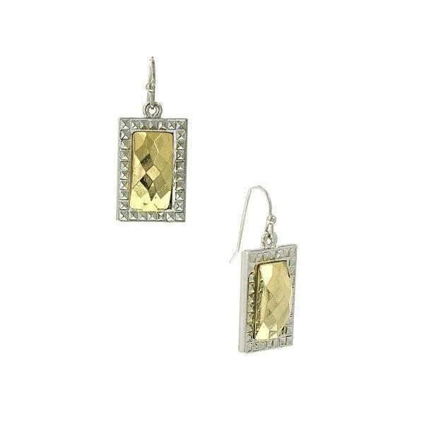 1928 Jewelry Fusion Lux Square Swing Earrings