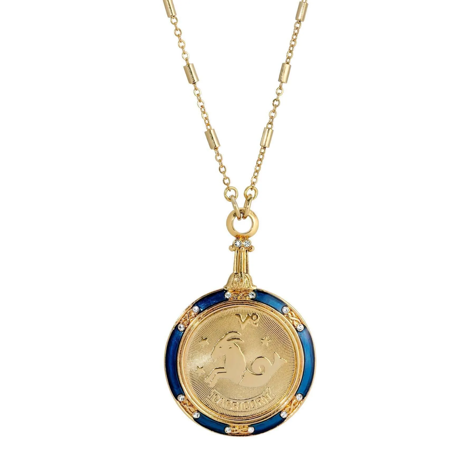 1928 Jewelry Zodiac Astrology Sign Pendant Necklace 28"