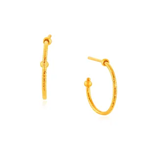 916 Gold Illusion Hoop Earrings