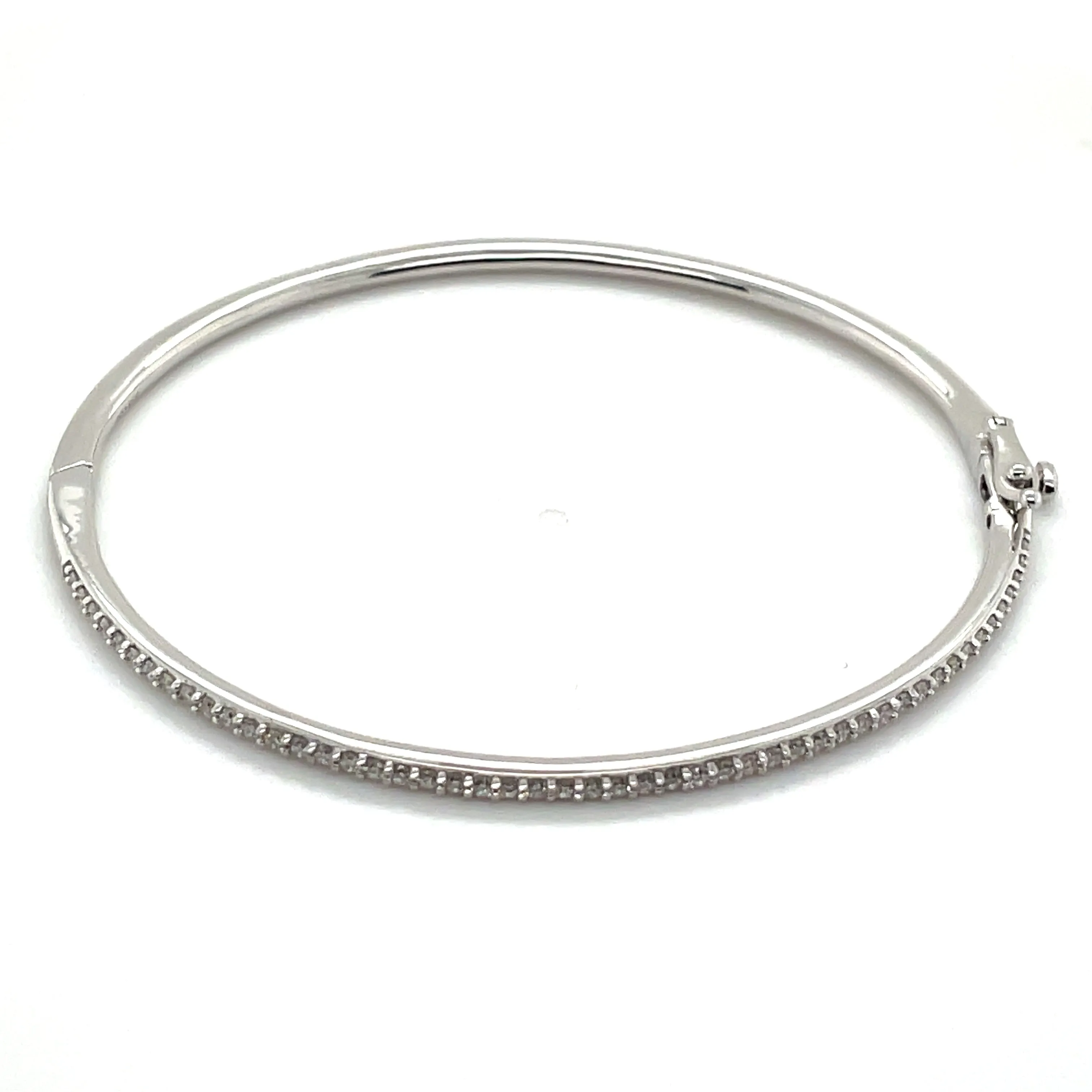 9ct White Gold 0.60ct Laboratory Grown Diamond Bangle