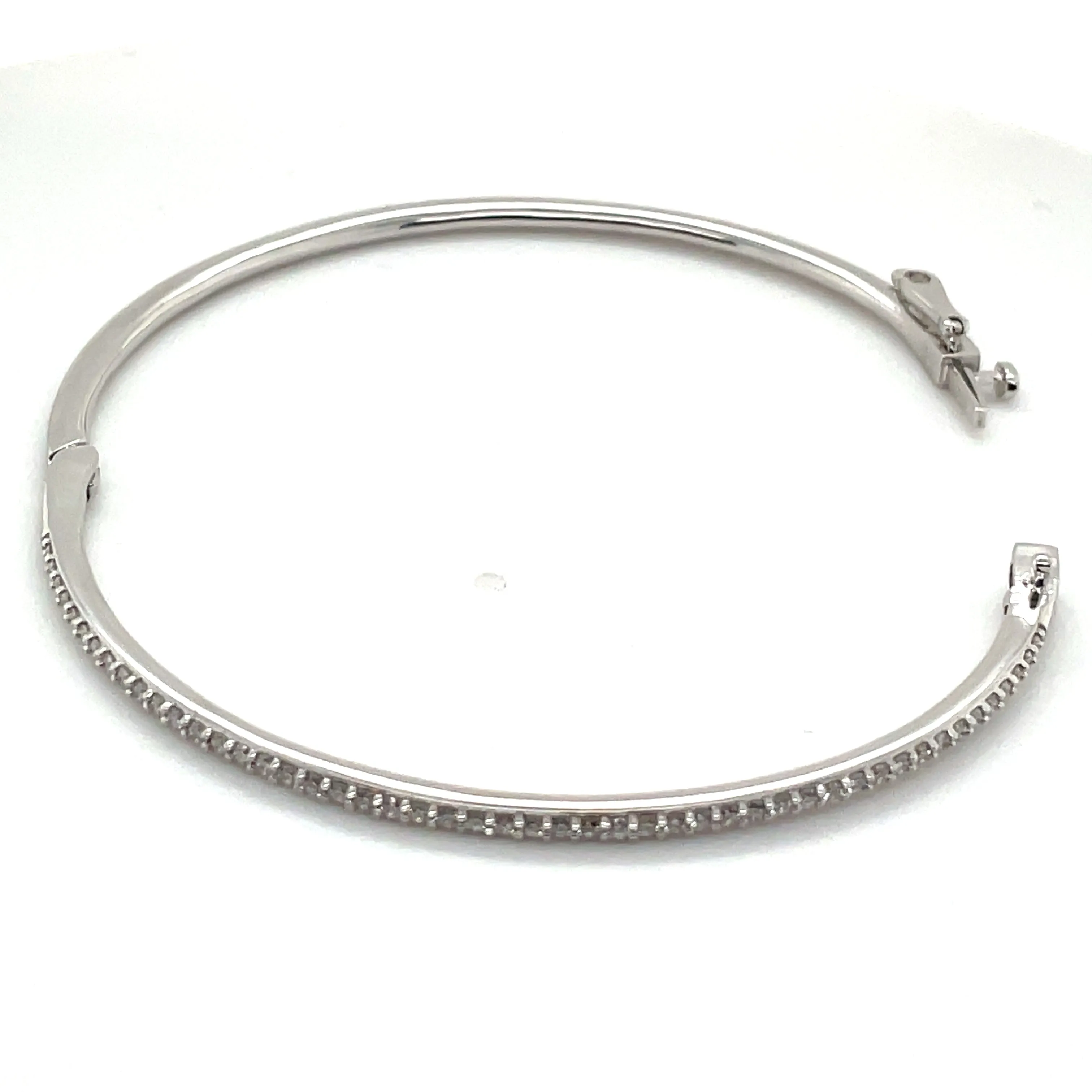 9ct White Gold 0.60ct Laboratory Grown Diamond Bangle