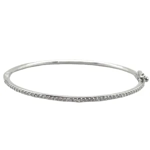 9ct White Gold 0.60ct Laboratory Grown Diamond Bangle