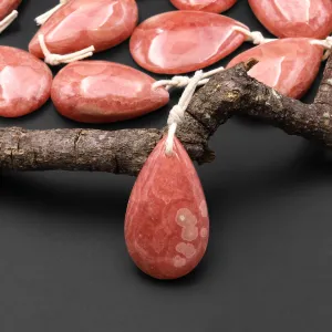 AAA Gemmy Natural Red Rhodochrosite Teardrop Gemstone Pendant from Argentina