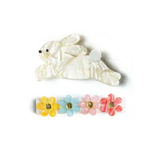 Alligator Clips | Hop Bunny Pearlized - Gold | Lilies and Roses NY