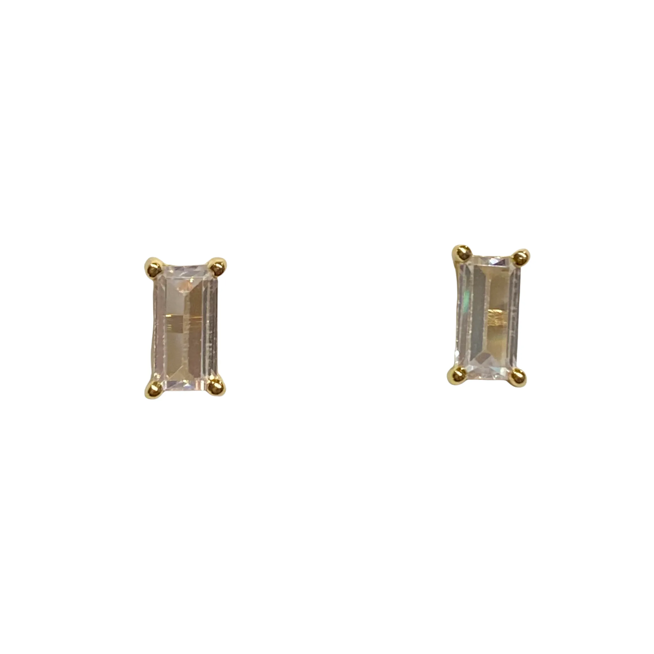 Amy Classique Mini Rectangle Baguette Studs