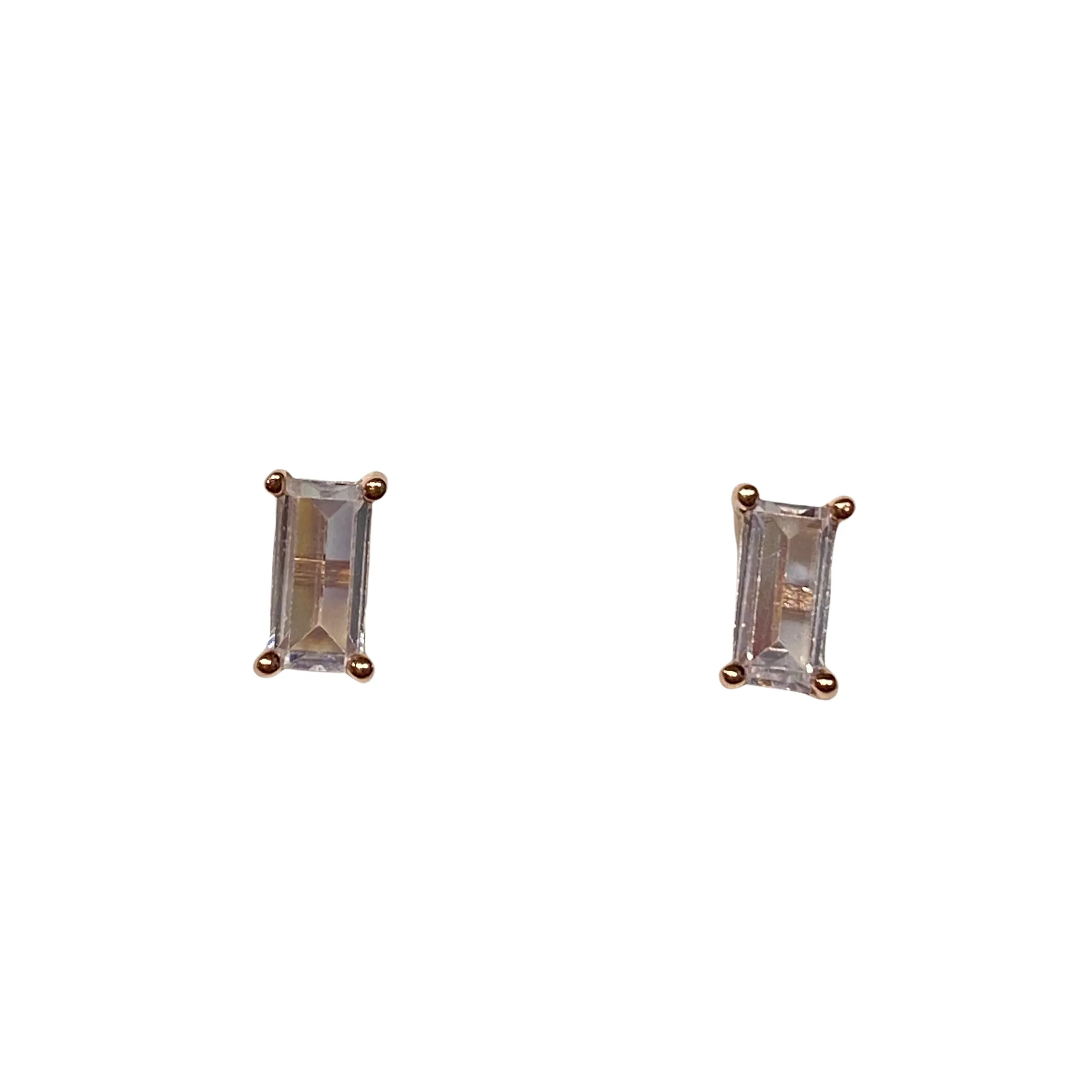 Amy Classique Mini Rectangle Baguette Studs