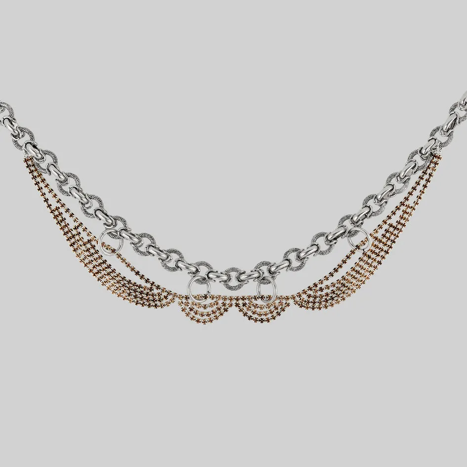 AWE. Chunky Dazzle Chain Collar - Silver