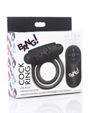 Bang! Vibrating Cock Ring & Bullet with Remote Control