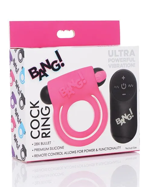 Bang! Vibrating Cock Ring & Bullet with Remote Control