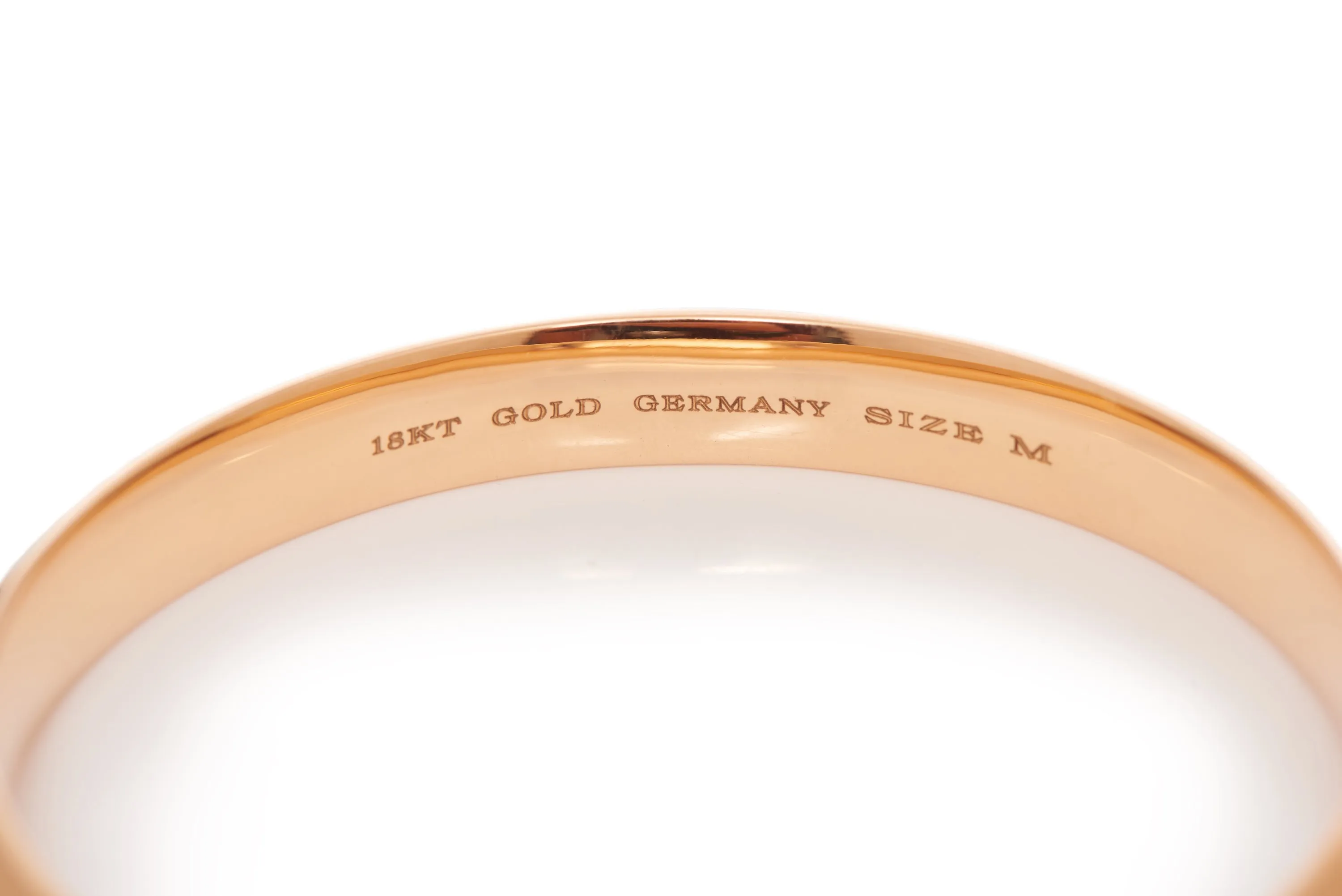 Bangle in 18K Rose Gold & Vitreous Green Enamel