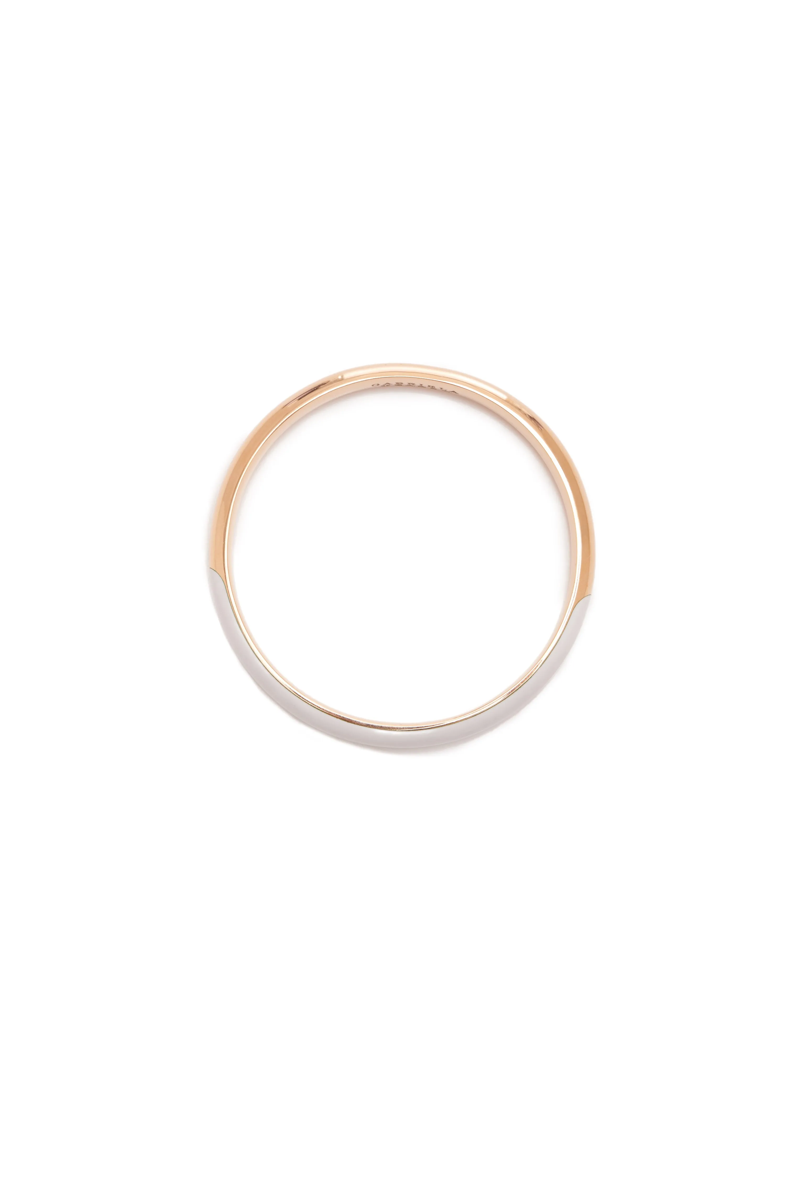 Bangle in 18K Rose Gold & Vitreous Ivory Enamel