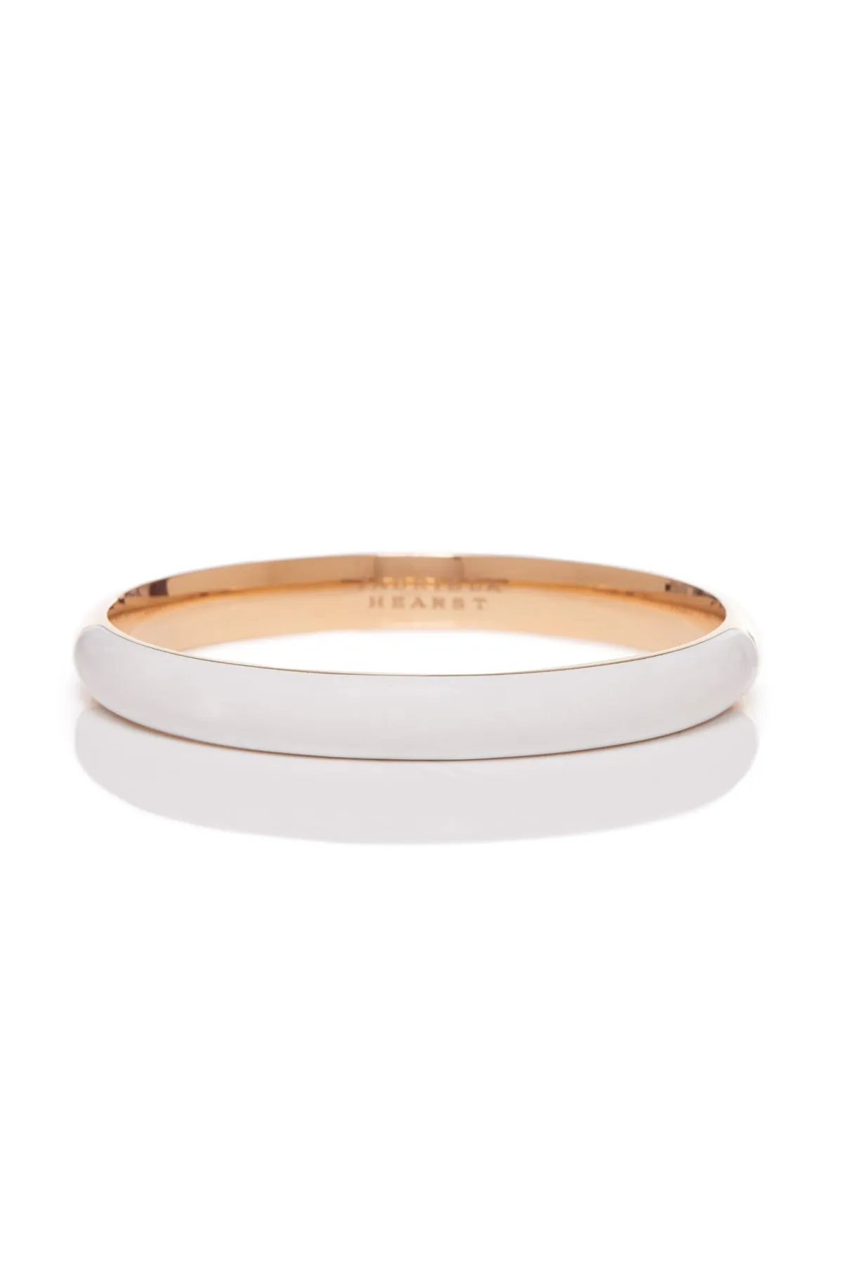 Bangle in 18K Rose Gold & Vitreous Ivory Enamel