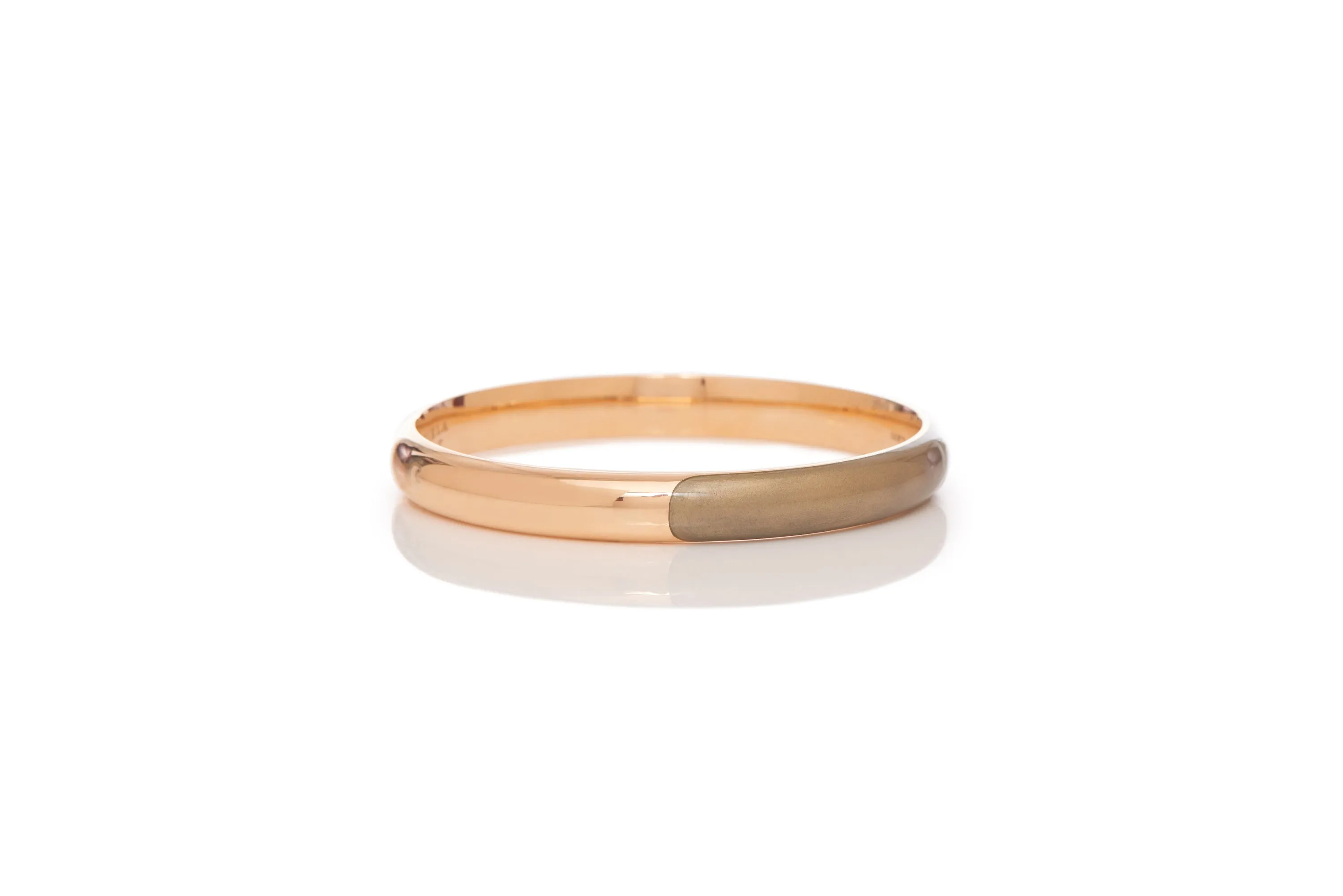 Bangle in 18K Rose Gold & Vitreous Yellow Enamel