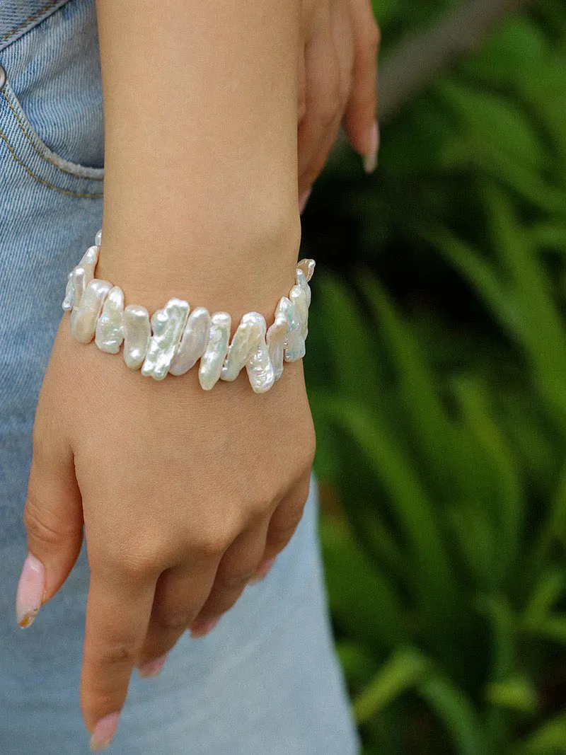 Baroque Pearl Chain Bracelet