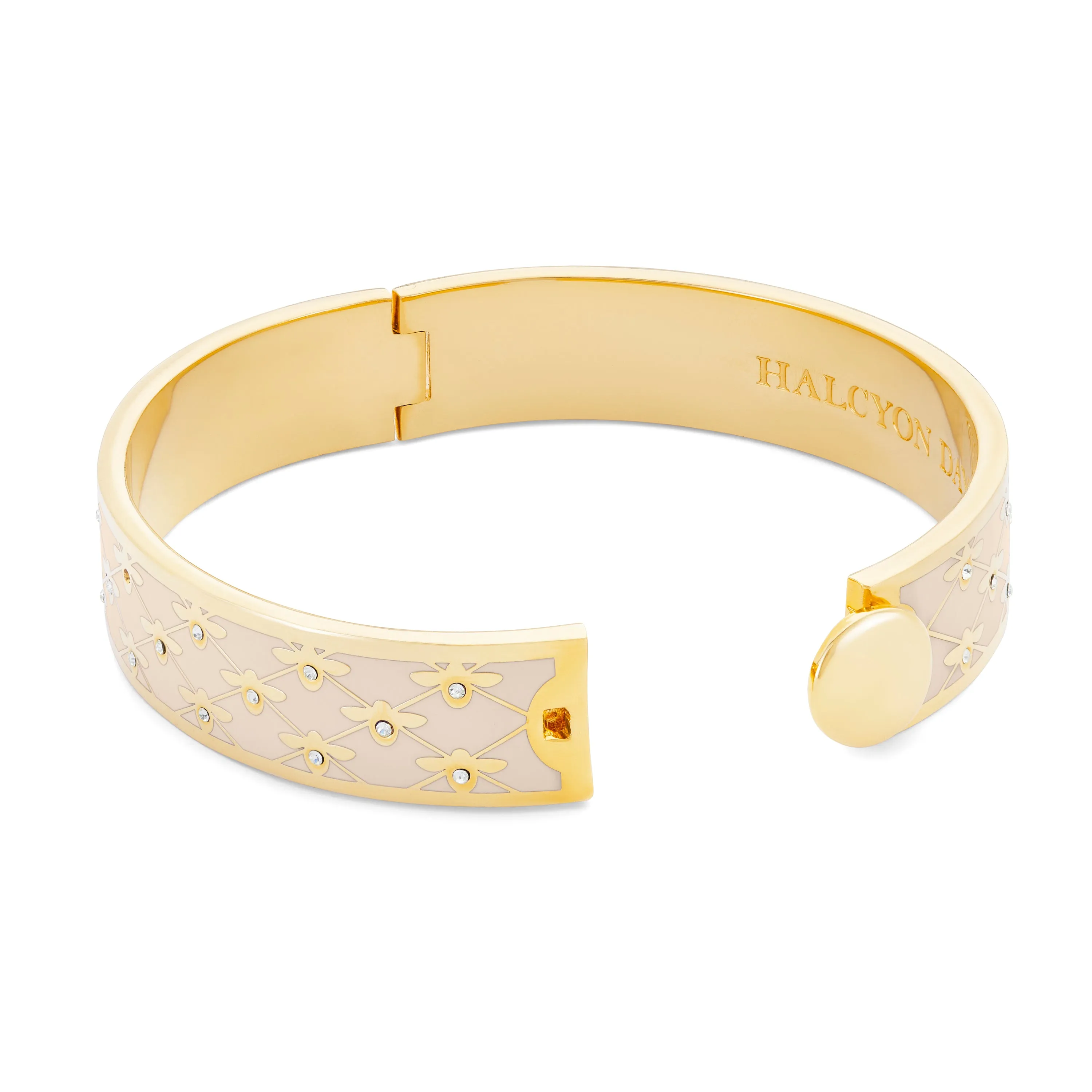 Bee Sparkle Trellis Cream & Gold Bangle