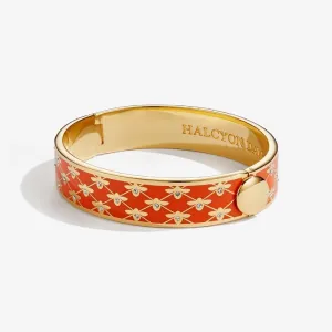 Bee Sparkle Trellis Orange & Gold Bangle