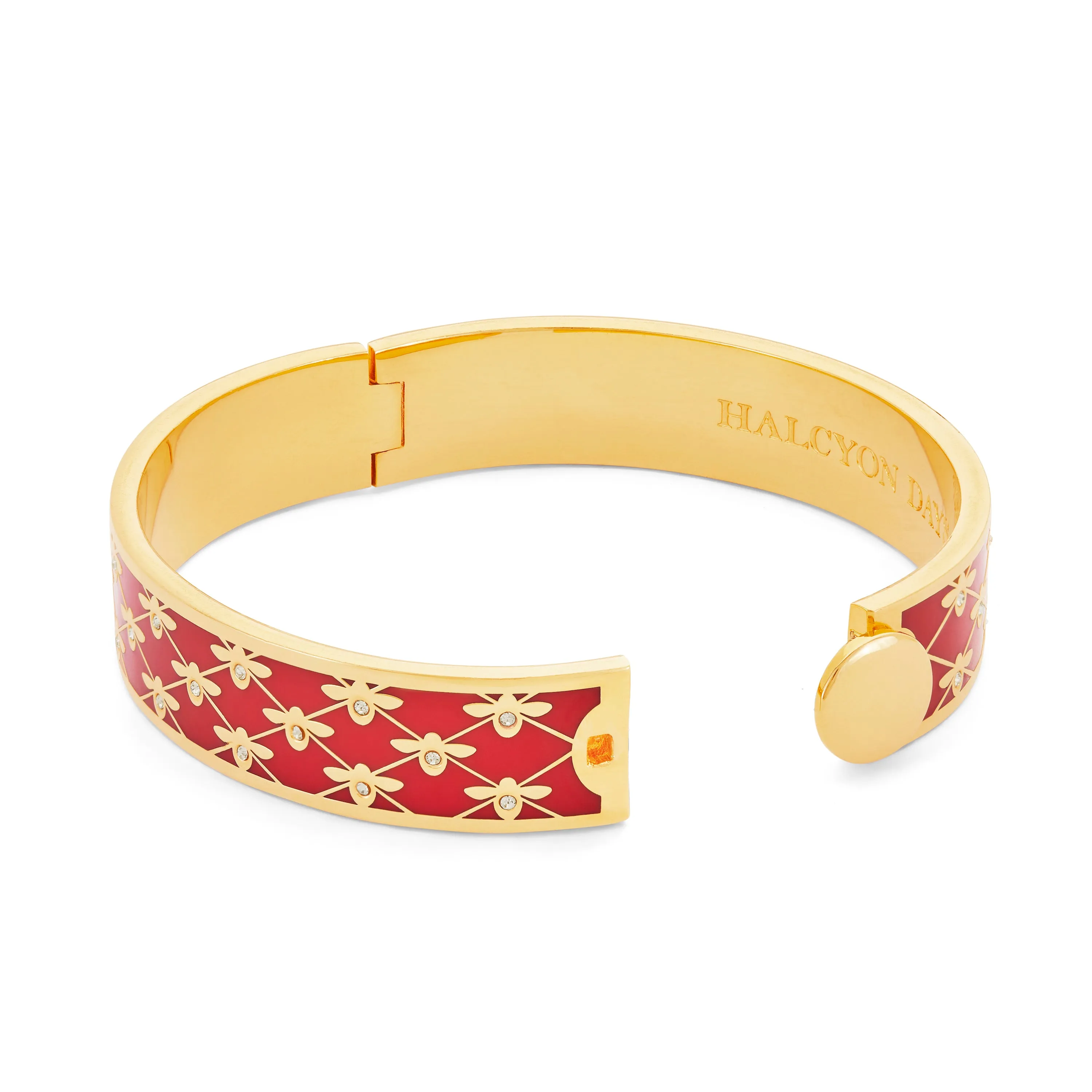 Bee Sparkle Trellis Red & Gold Bangle