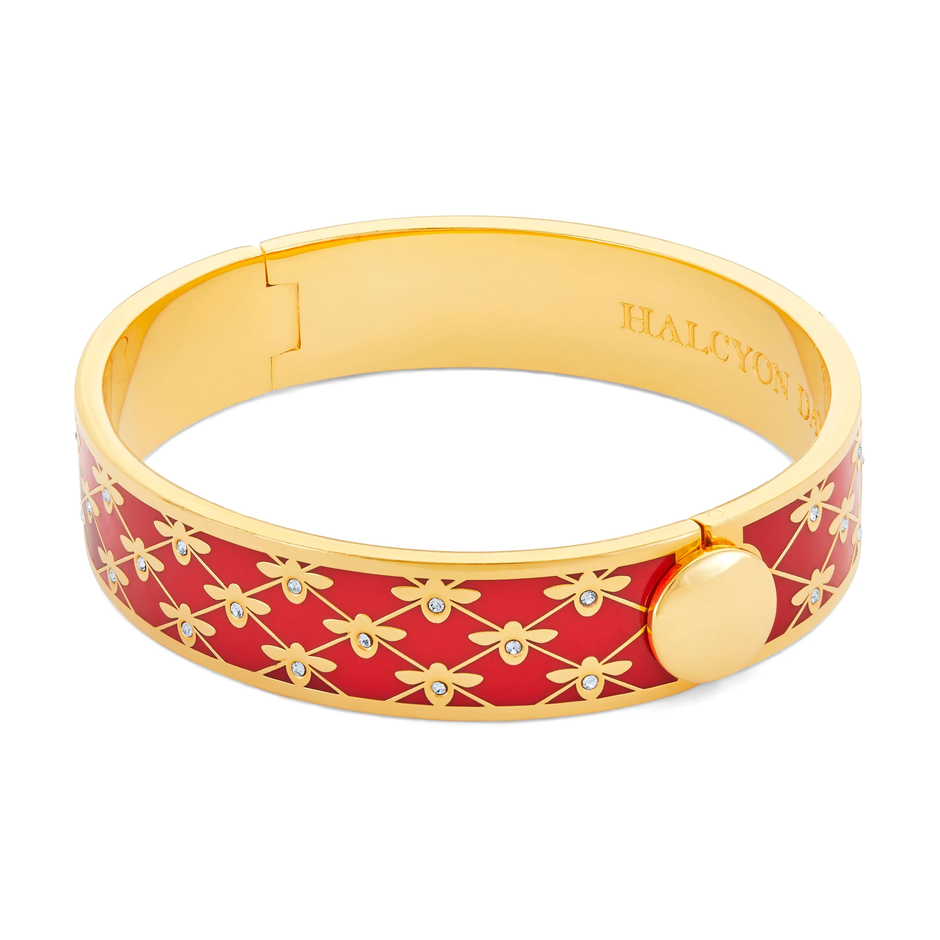 Bee Sparkle Trellis Red & Gold Bangle