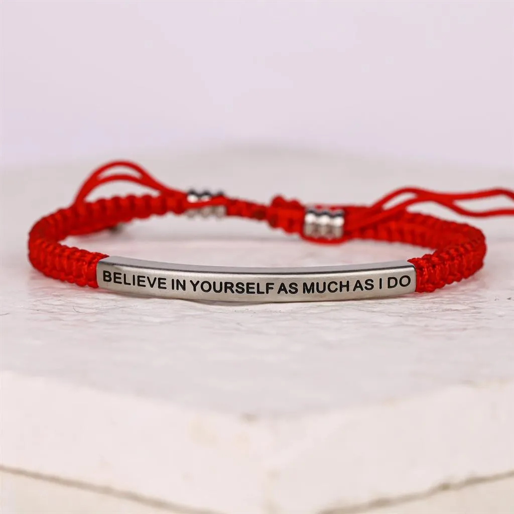 Believe In Yourself As Much As I Do Rope Bracelet