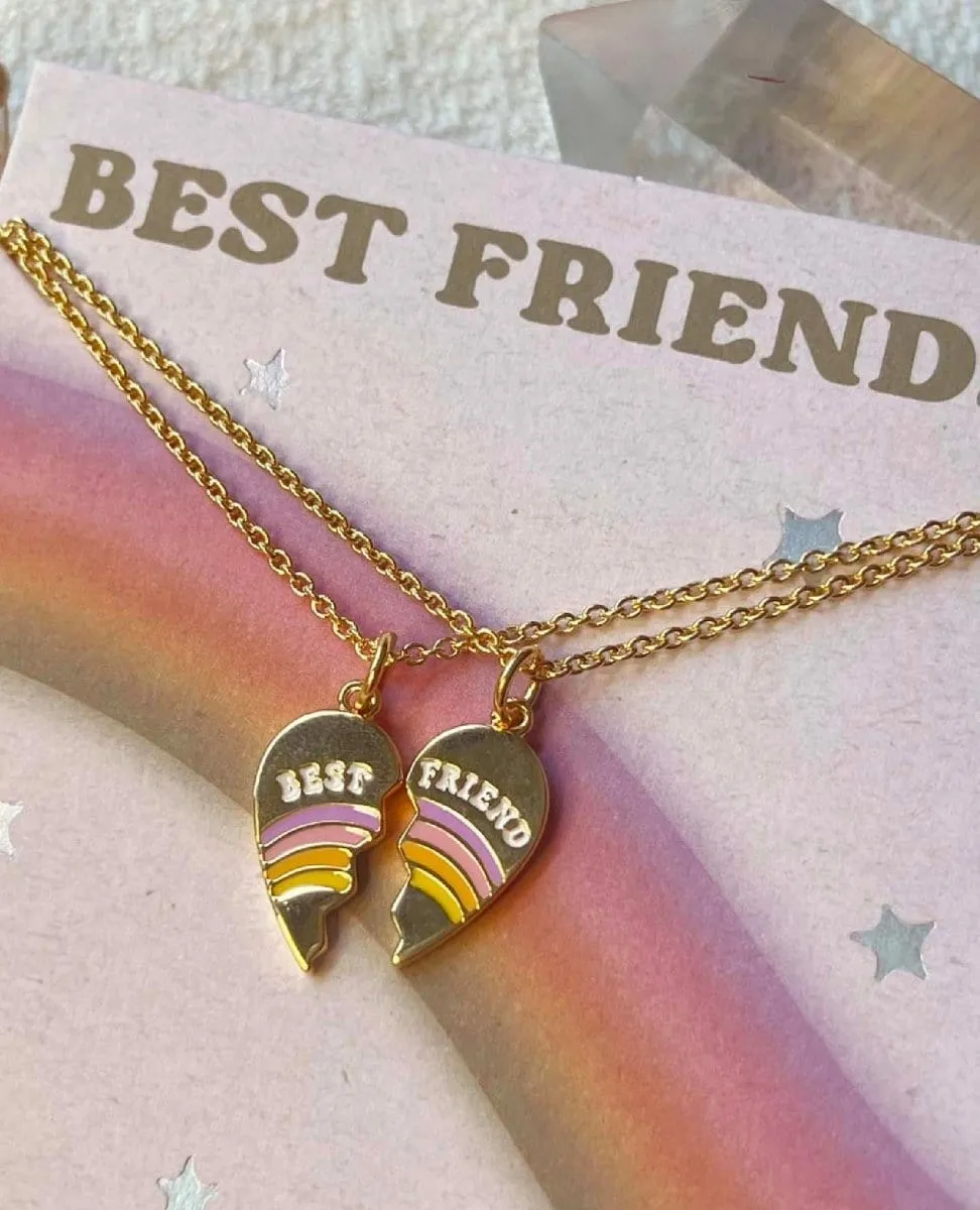 Best Friends Split Heart Necklaces