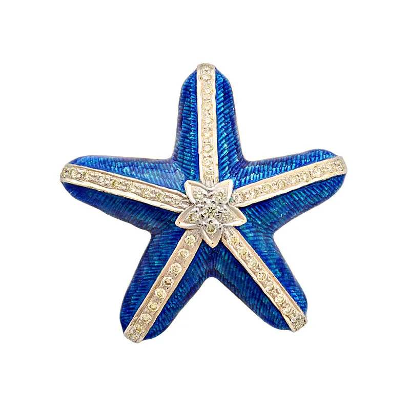 Brooch-Diamond (Enamel)