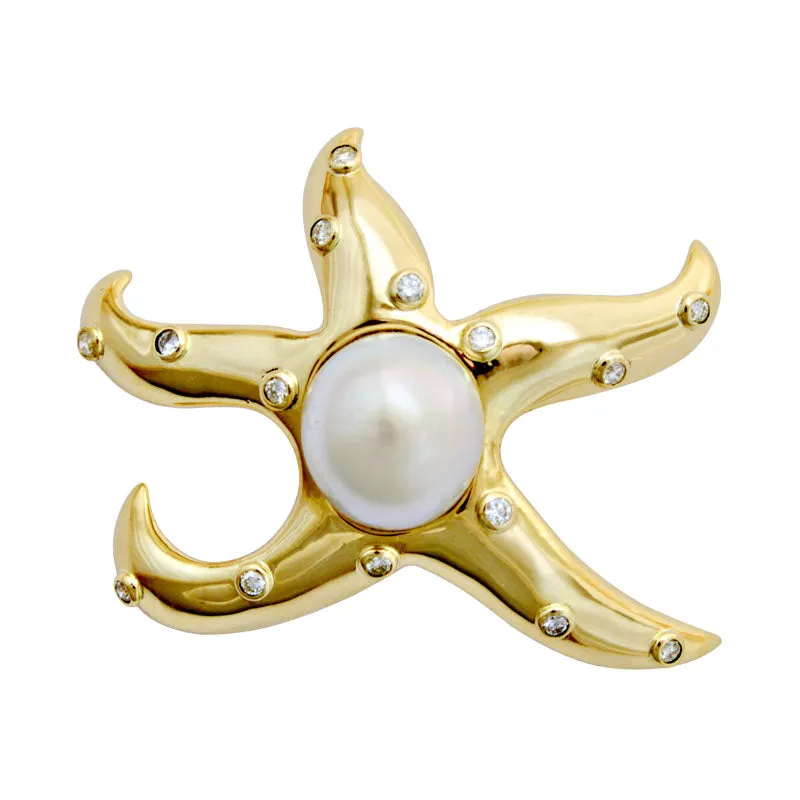 Brooch-South Sea Pearl and Diamond