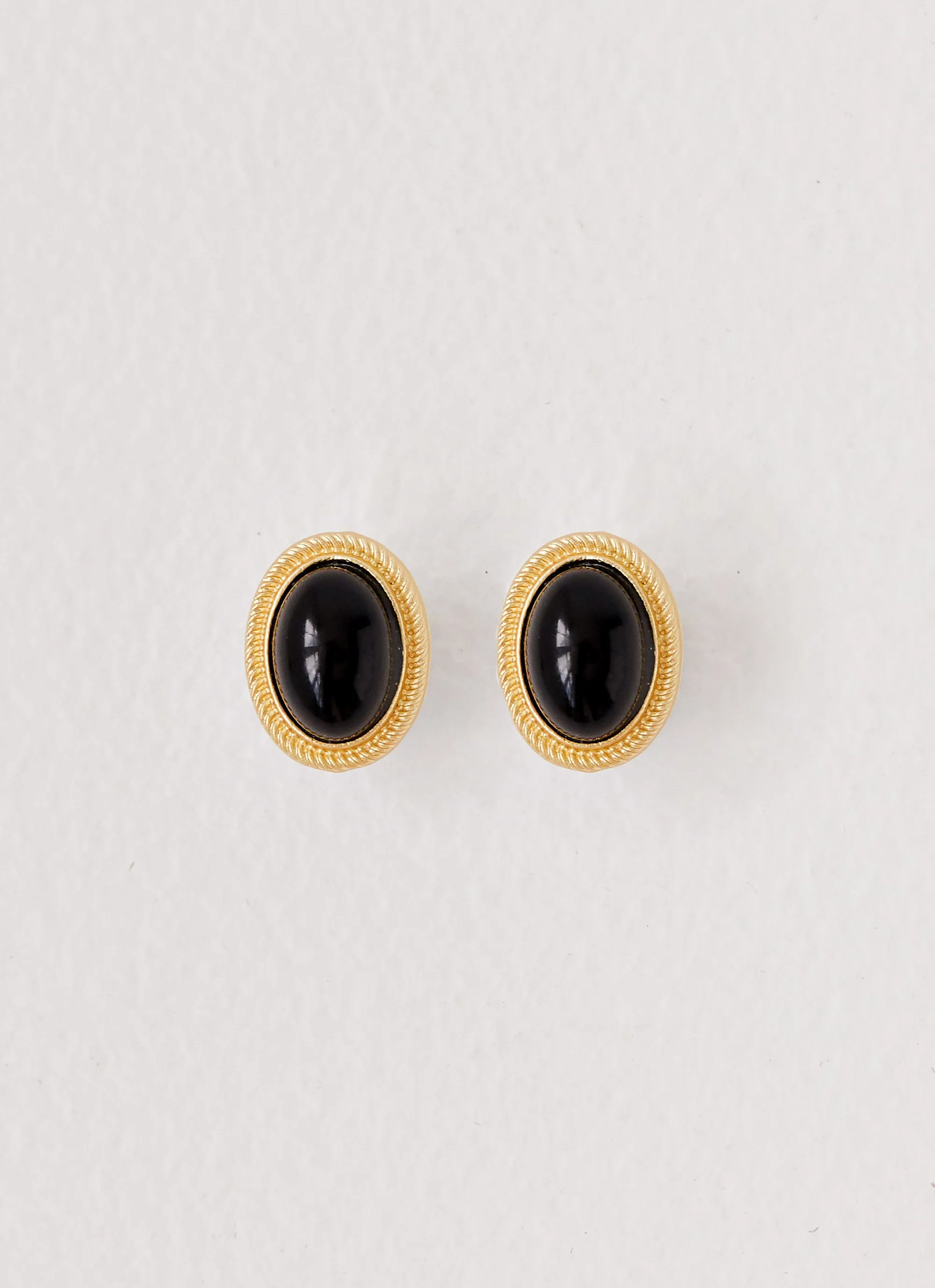 Calais Opal Earrings - Black