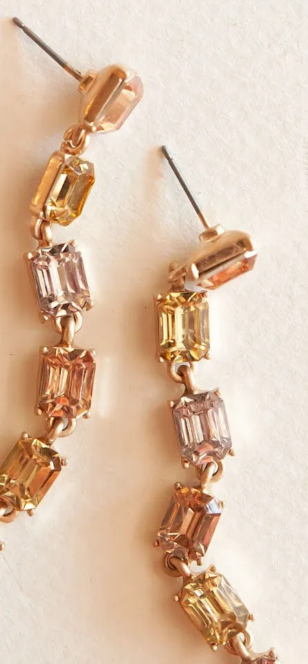 Carmen Pastel Gemmed Dangle | Rose Gold Gemstone Earring