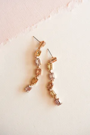 Carmen Pastel Gemmed Dangle | Rose Gold Gemstone Earring