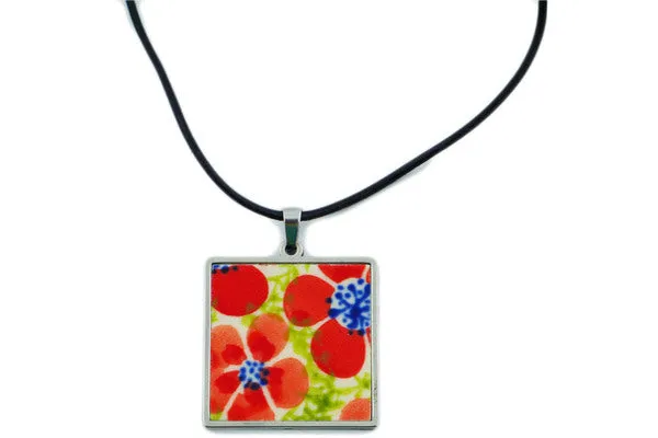 Ceramic, Metal, Cord 10" Necklace Colorful Days