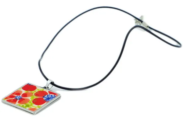 Ceramic, Metal, Cord 10" Necklace Colorful Days