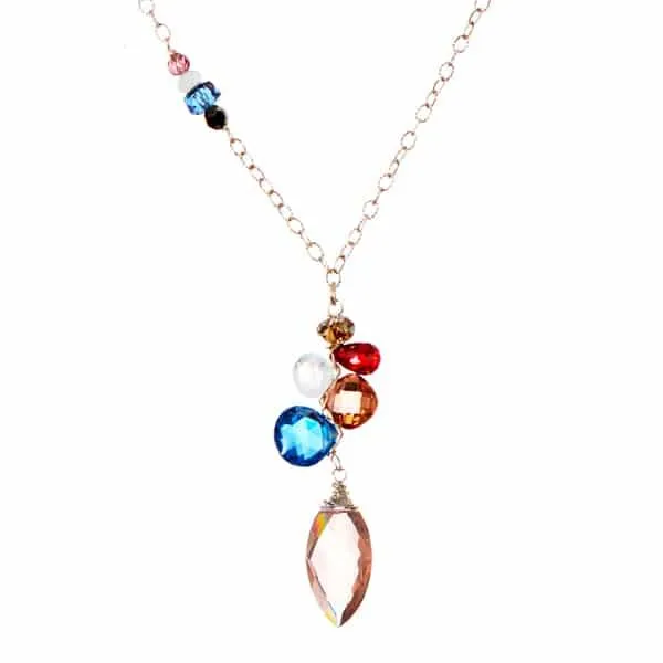 Colorful Kaleidoscope Gems Pendant Necklace