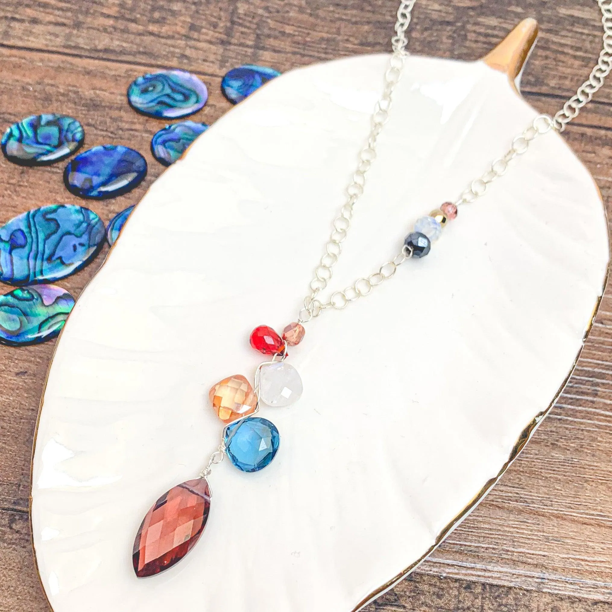 Colorful Kaleidoscope Gems Pendant Necklace