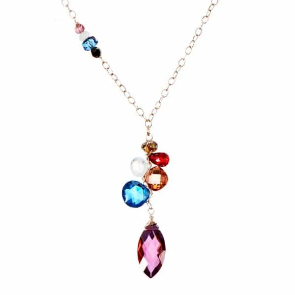 Colorful Kaleidoscope Gems Pendant Necklace