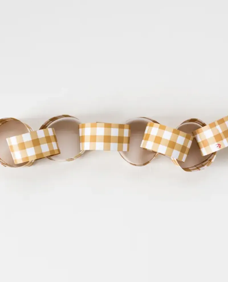 Cotton Clara Mustard Gingham Paper Chain Kit