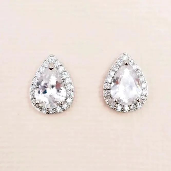 CZ Stud Earrings 16mm Roxi