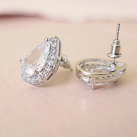 CZ Stud Earrings 16mm Roxi