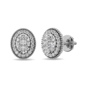 Diamond 5/8 Ct.Tw. Round Shape Stud Earrings in 14K White Gold