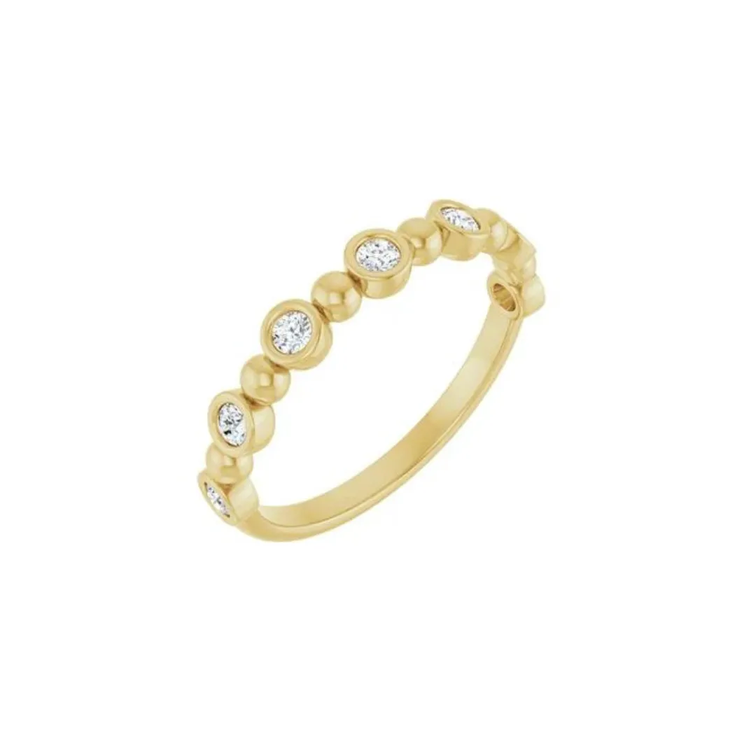 Diamond Bezel Bubble Ring