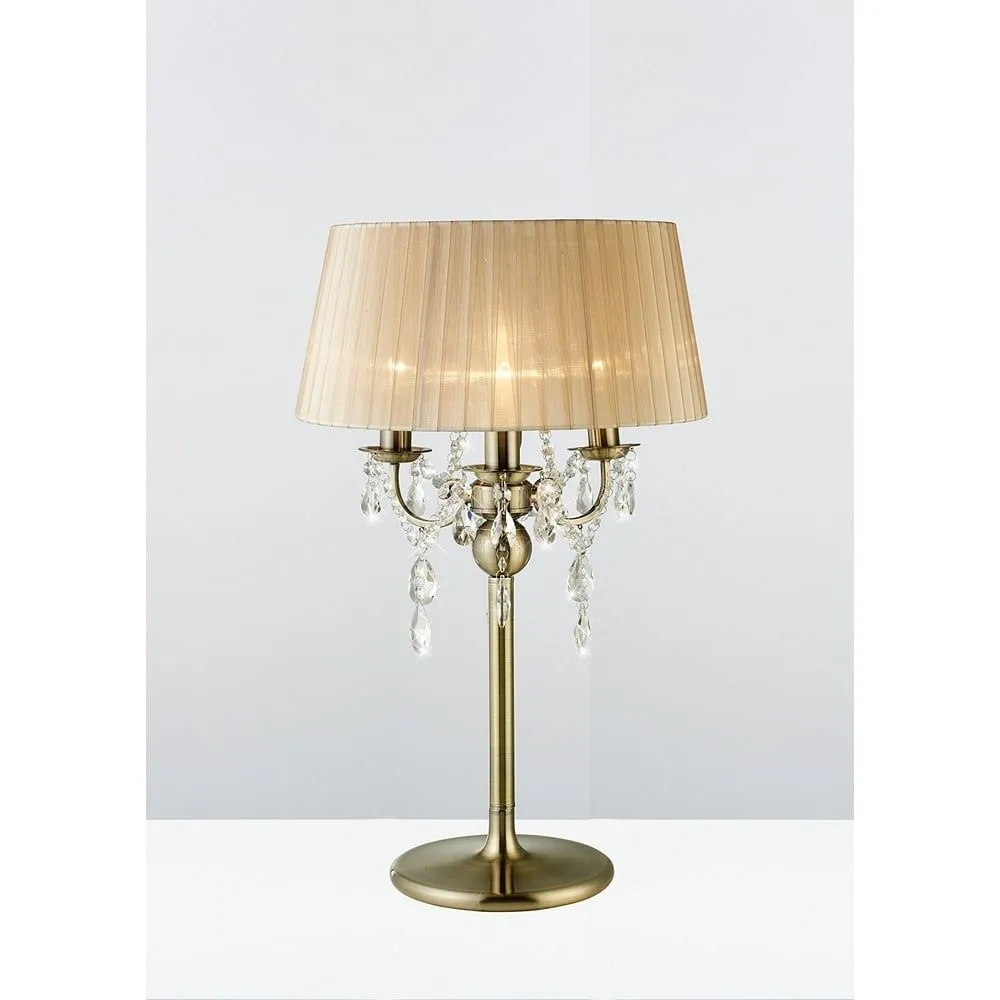 Diyas IL30065/SB Olivia Table Lamp Soft Bronze Shade