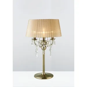 Diyas IL30065/SB Olivia Table Lamp Soft Bronze Shade