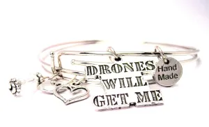 Drones Will Get Me Expandable Bangle Bracelet Set