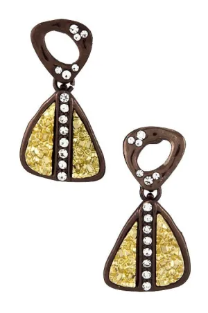 Druzy Triangle Present Earrings