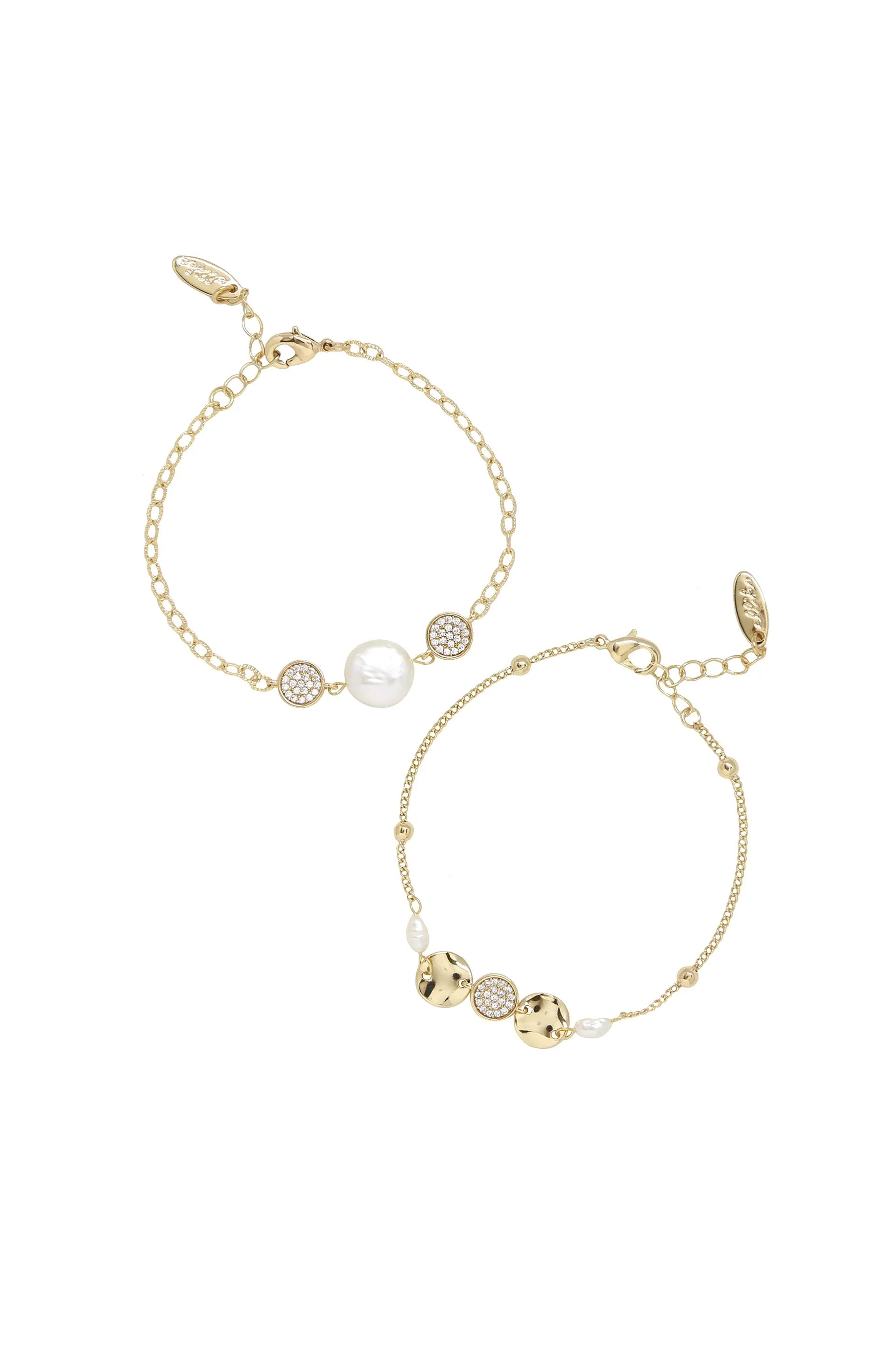 Duchess Pearl 18k Gold Plated Bracelet Set