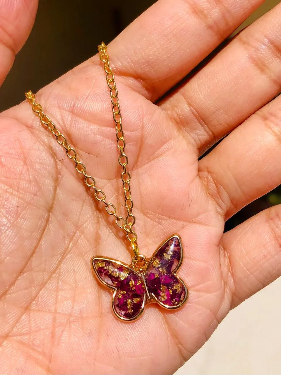 Exquisite Resin Floral Pendant