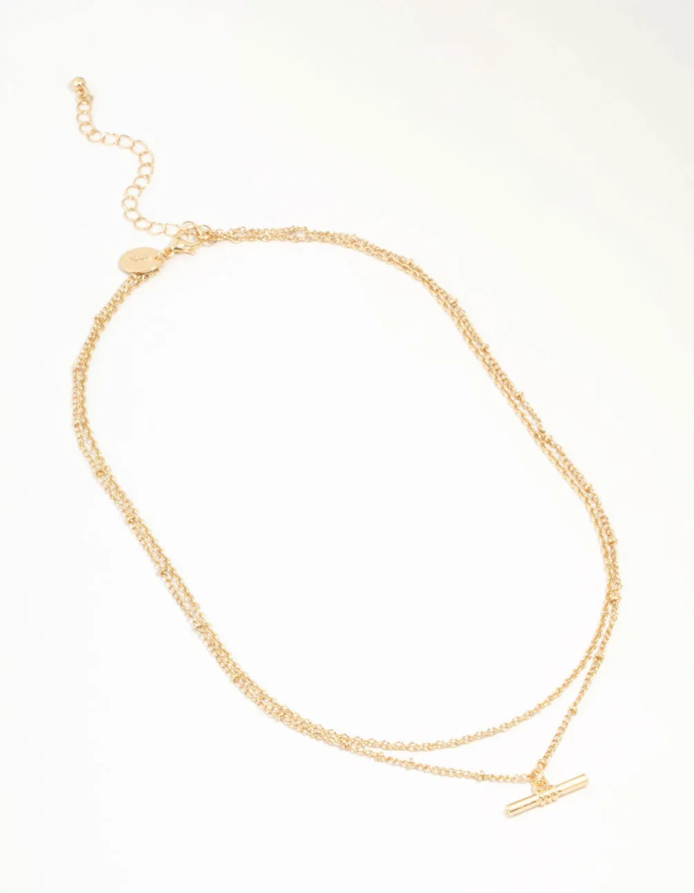 Gold Layered Bar Necklace