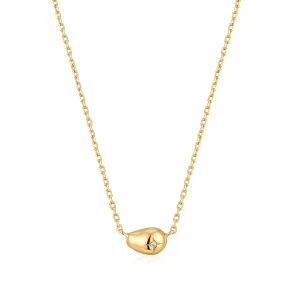 Gold Pebble Sparkle Necklace